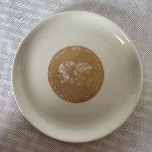 Vintage Leblanc Paris Commemorative Plate – Musical Instrument Manufacturer Collectible Dish – French Decorative Porcelain