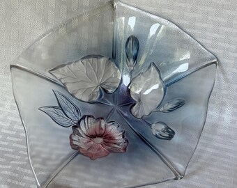 Mikasa Candy Dish Five Sided Bowl with Flowers