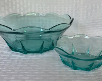 Anchor Hocking Azure Blue Chip and Dip Set