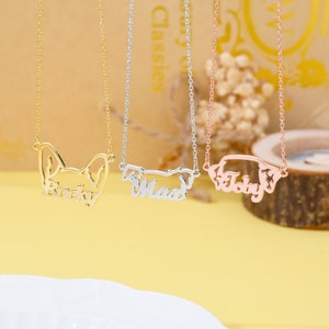 Personalized Pet Name Necklace, Custom Dog Mom Gift, Dog Memorial Gift, Dog Loss Gift, Unique Pet Loss Gifts, Pet Bereavement Gifts