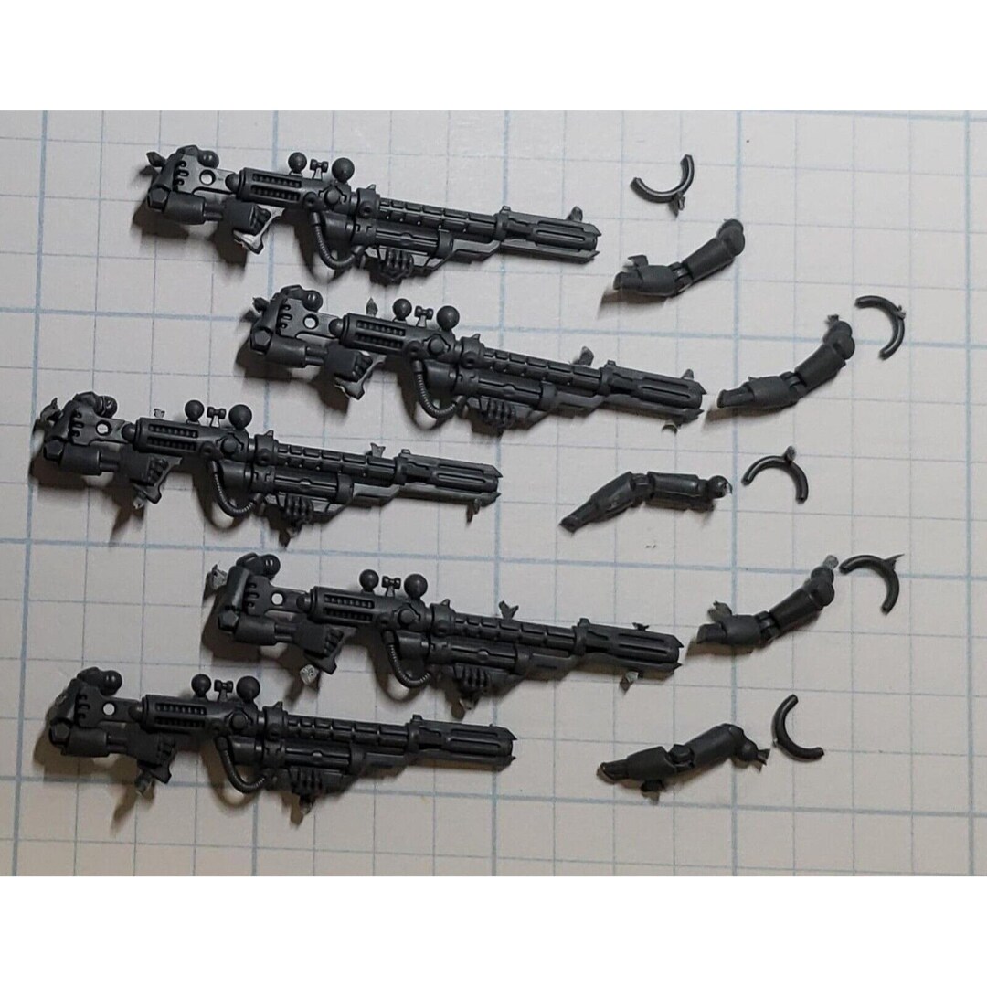 Warhammer 40k Necrons Bits Deathmark Synaptic Disintegrator Rifles X5 ...