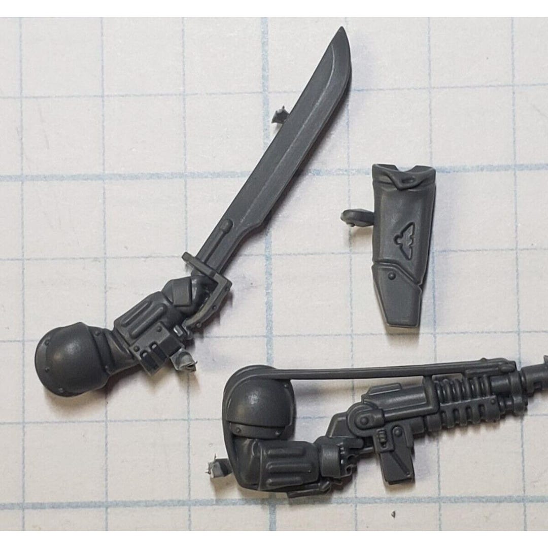 40k Astra Militarum Bits Krieg Death Riders Trooper Lascarbine W Power ...
