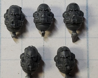 40k Space Marine Bits Primaris Hellblaster Bare Heads w/Rebreathers x5 Set