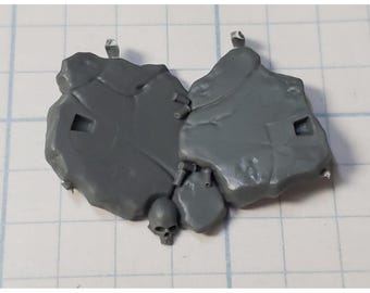 40k Space Marines Bits Company Heroes Captain Skull & Stone Base Terrain #27