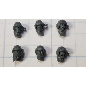 Warhammer 40k Kill Team Bits Blooded Traitor Guard Helmet Heads x6 Set A