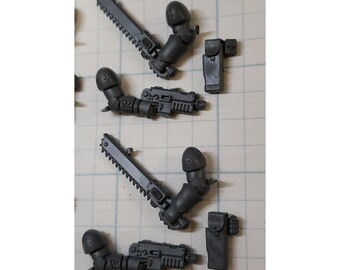 Futuristic Warrior In Full Armour In 1/64 Scale - Assault Intercessor #5 In Mk10 Tacticus Armour, With Heavy Bolt Pistol And Astartes Chainsword From Indomitus Set For Warhammer 40,000 Ed9 From Games - Foto 5