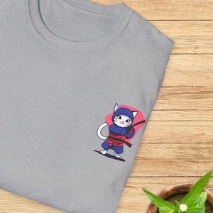Anime Martial Arts Cat T-Shirt | Kitty Ninja Tee | Funny Karate Cat Gift | Cat Mom and Dad Shirt | Nerdy Cat Lover Apparel