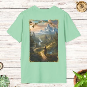No todos los que vagan están perdidos Camiseta de mujer elfa / Camiseta con cita de película de fantasía / Cultura geek, regalo para amantes de los elfos / Jugadores de DnD, fanáticos de la Comunidad