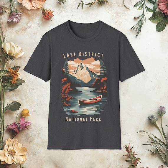 Lake District National Park T-shirt: Retro Hiking Graphic Tee