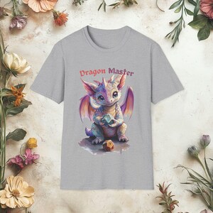Dragon Master T-Shirt - Cute Dragon for Dungeons & Dragons Fans, Dungeon Masters, Tabletop Gamers, D20 Dice, and TTRPG Enthusiasts
