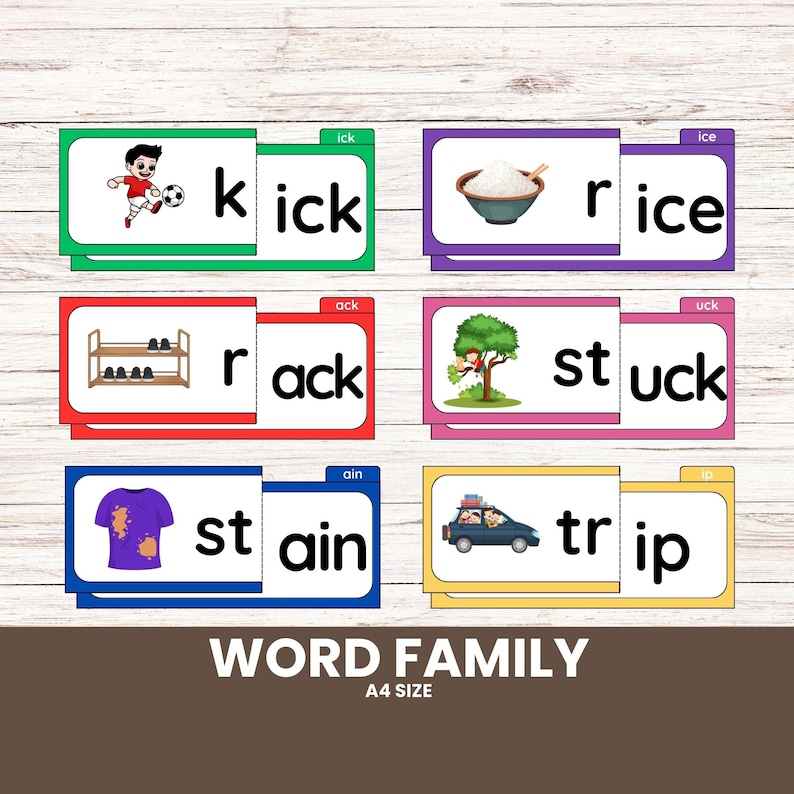Word Family Flip Book | Kindergarten Phonics Activity | Preschool ...