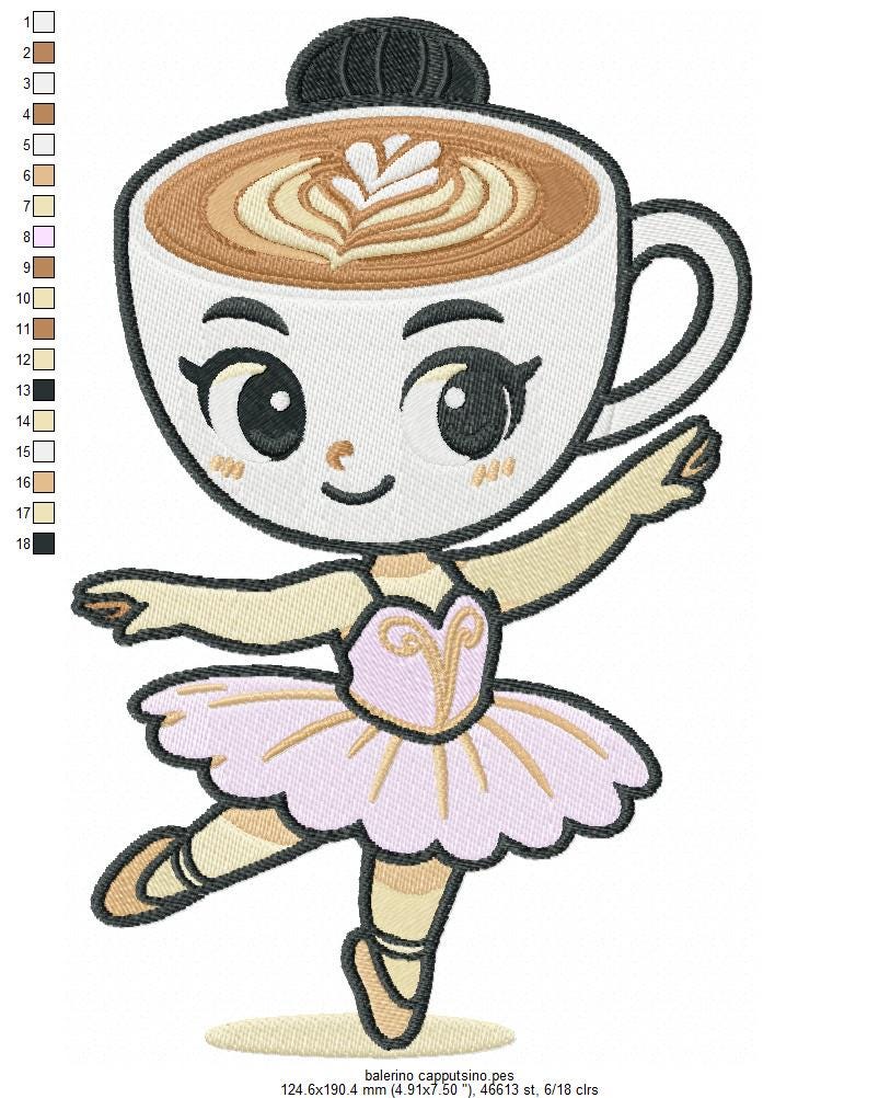 Ballerina Cappuccino New Embroidery Design - Etsy