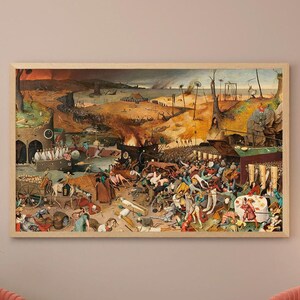 Pieter Bruegel the Elder - The Triumph of Death. Painting on canvas, Large wall art, Canvas print, Renaissance painting, Famous artwork