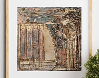 Margaret Macdonald Mackintosh - Opera. Kiss painting, Painting on canvas, Giclee canvas, Beautiful girl art print, Gallery wrapped