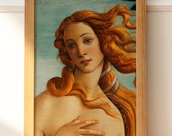 Sandro Botticelli - The Birth of Venus. Classic wall art, Venus portrait print, Famous art, Gallery wrapped, Botticelli painting, Canvas art