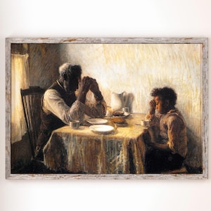Henry Ossawa Tanner - Estudio para los pobres agradecidos. Arte mural clásico, Reproducción en lienzo, Impresión sobre lienzo, Envuelto en galería, Arte en lienzo