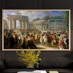 Charles Meynier - Entrée de Napoléon à Berlin. Historical wall art, Classic decor, Vintage art prints, Canvas painting, Napoleon wall art