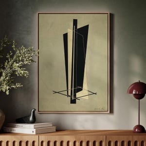 László Moholy-Nagy, Konstruktionen: Kestnermappe 6 (1923) - Bauhaus Abstract Lithograph, Constructivist Modern Wall Art Print