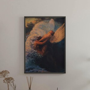 Spleen et Idéal by Carlos Schwabe – 1907 Symbolist Allegorical Print, Art Nouveau Fantasy Scene, Giclee Canvas, Surreal Fine Art Wall Decor