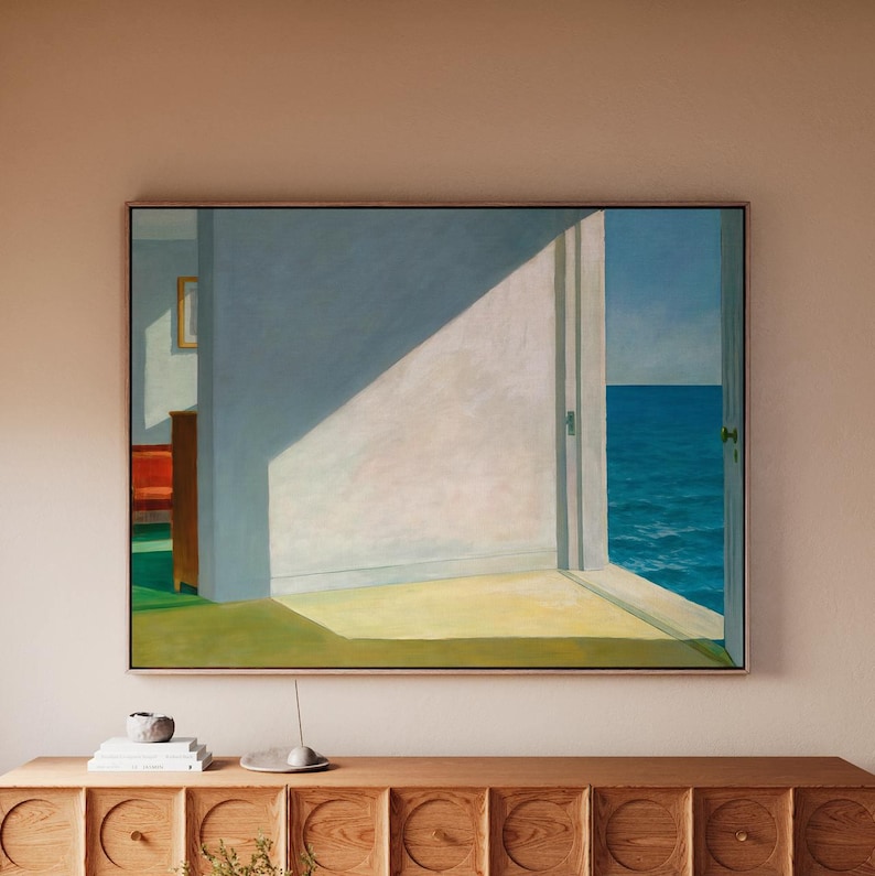 Edward Hopper, Rooms by the Sea (1951) - Framed Canvas Print ...
