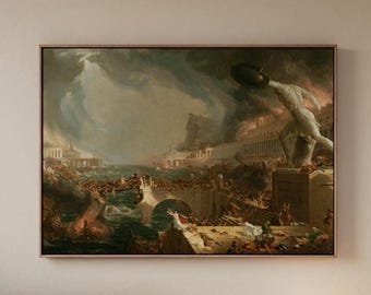 Thomas Cole, The Course of Empire 1836 - Gallery Canvas Wall Art Print, Rustic Home Decor, Large Framed Art