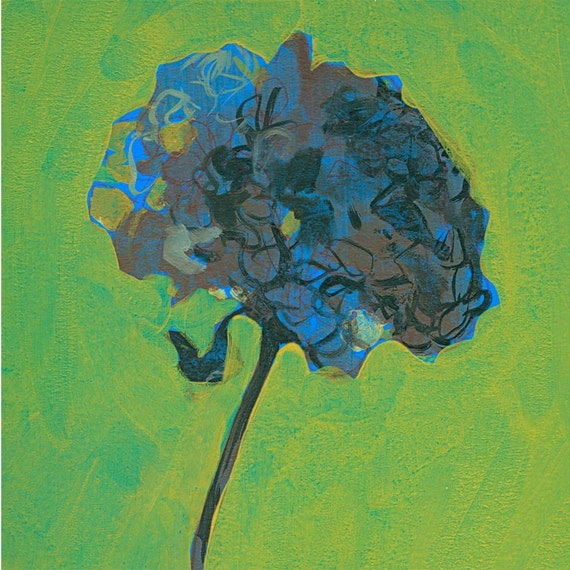 Hydrangea print wall decoration plant art nature