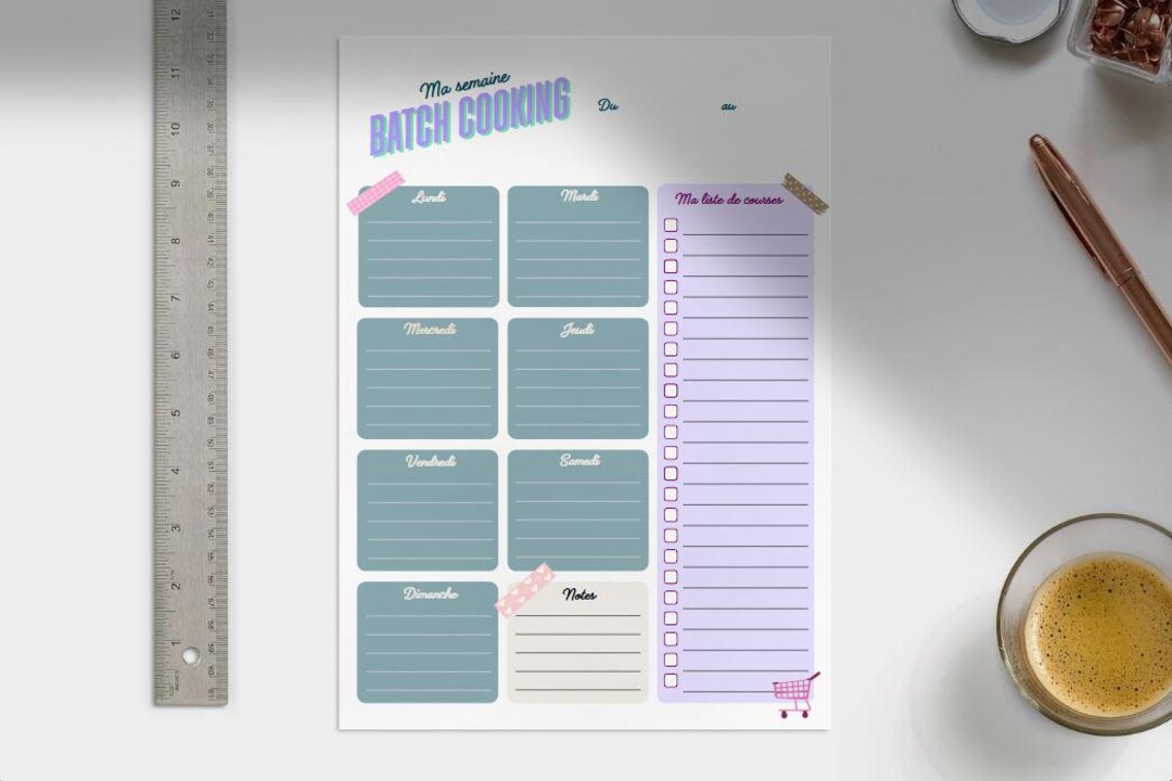 Batch Cooking Planner to Fill in or Print - Etsy