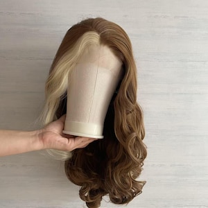 Front 613 color , Back #27 Color Long Curly Lace Front  Synthetic Wig Good Quality Cosplay wig , Drag Queen Wig ,Party Wig