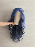 Blue White Black Lace Front Wig, Cosplay Drag Queen Wig product logo
