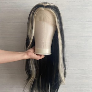 Highlight #1/613 Color Lace Front  Synthetic Wig Long Straight Good Quality Cosplay wig , Drag Queen Wig ,Party Wig