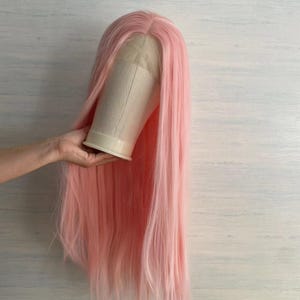 Flower Pink Color Lace Front  Synthetic Wig Good Quality Cosplay wig , Drag Queen Wig ,Party Wig