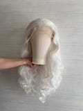 White Color Lace Front  Synthetic Wig Long Wave Good Quality Cosplay wig , Drag Queen Wig ,Party Wig product logo
