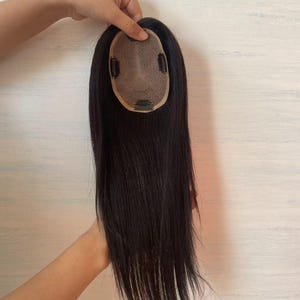 Virgin Silk Base Hair Topper 10*13cm ,Women Hair Topper Black and Brown Color