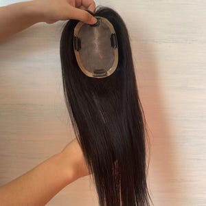 10*13cm Mono Lace Hair Topper, Women Hair Topper Black and Brown Color