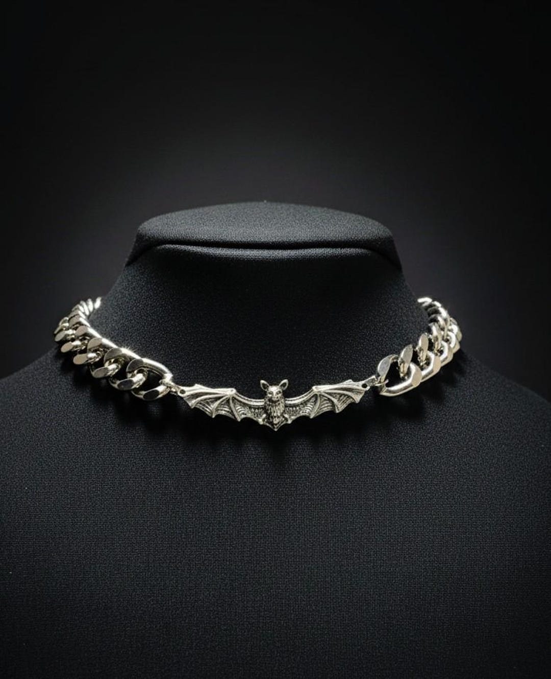 Mosher Bat BAT | Bat Wing Chain Choker Necklace | Goth, Alternative | Mosher ...