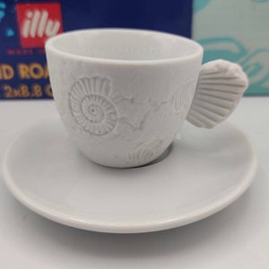 FOSSILE PAOLO ROSSETTI  Signed IlLY ArT CoLLECTION Espresso cup set, Single Special Artist limited ed, Original Gift Box, Rare piece