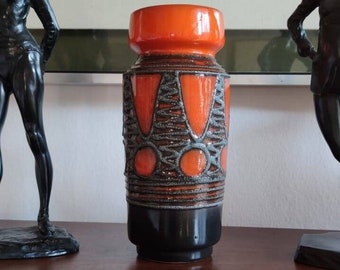 Vintage FAT Lava McM Mid Century Modern SCHEURICH 3014A W. German Vase West German Retro WGP Pottery