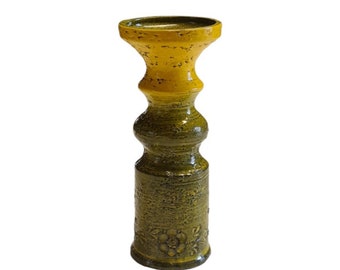 BITOSSI for Rosenthal Netter ceramic Vase, Vintage 1960s, pottery, Made in Italy, yellow, McM, Mid century European,