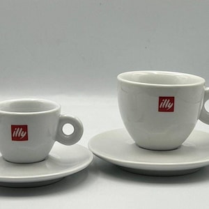 Vtg ILLY Red Logo Bar Espresso Cappuccino cups, collectible  coffee cups, Italian Espresso Bar cups Made in Italy