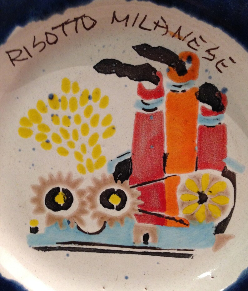 Vintage 1970/'S Italian Ceramic GIOVANNI DE SIMONE Risotto Milanese Recipe Collection