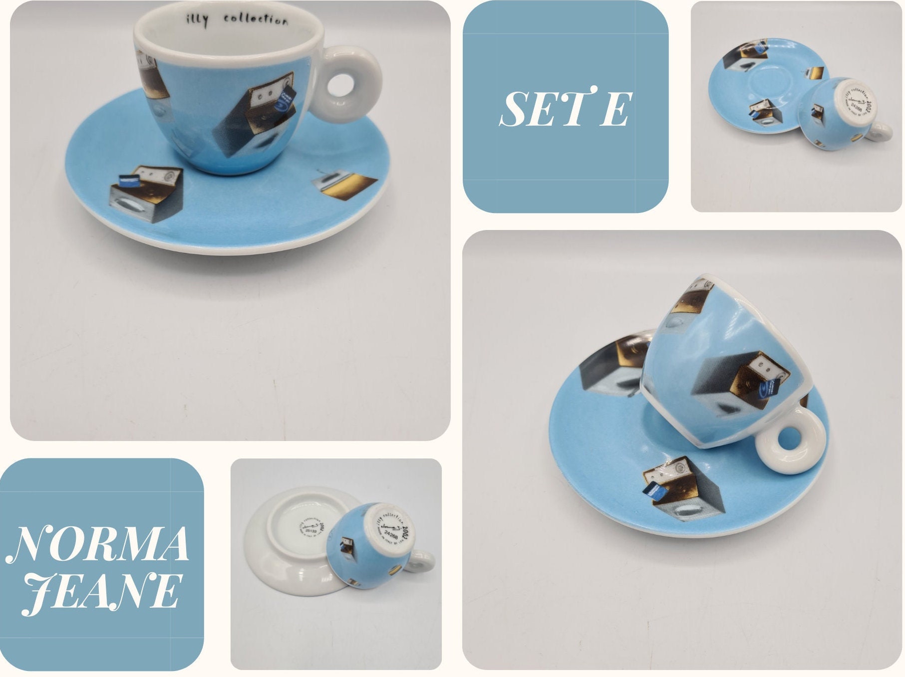 Signed ILLY ART COLLECTION Vtg Espresso cup, collectible demitasse 
