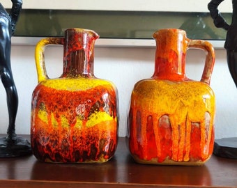 Vintage FAT LAVA MCM Mid Century Modern Italian pottery Made in Italy by Artigiana Ceramica Umbra A.C.U.