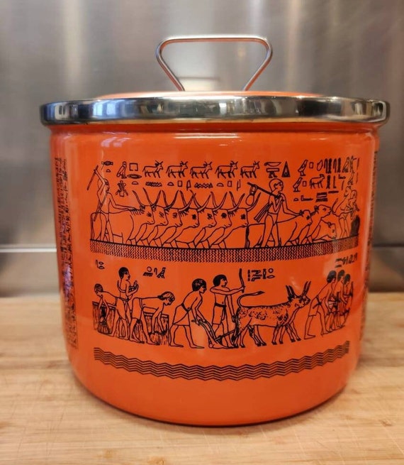 Siltal (italy) Enamel Large Stockpot Round Saucepan | Egyptian