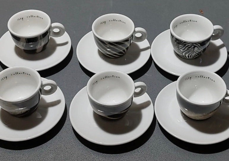 Set of 6 Signed ILLY Art Collection Espresso Cup Set, Special
