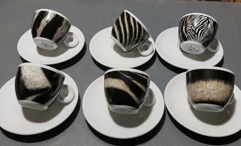 Set of 6 Signed ILLY Art Collection Espresso Cup Set, Special