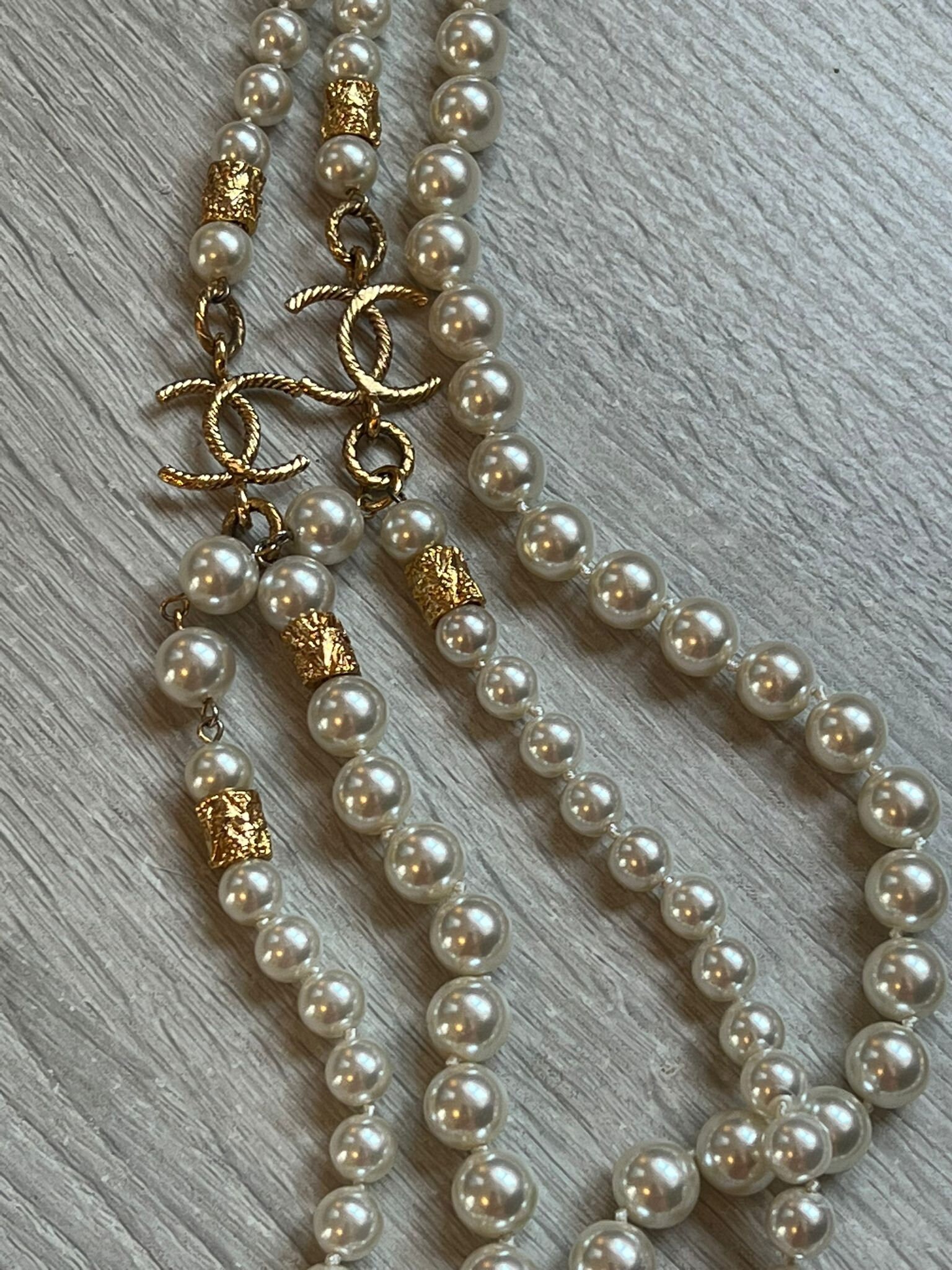 Chanel pearl necklace Etsy France