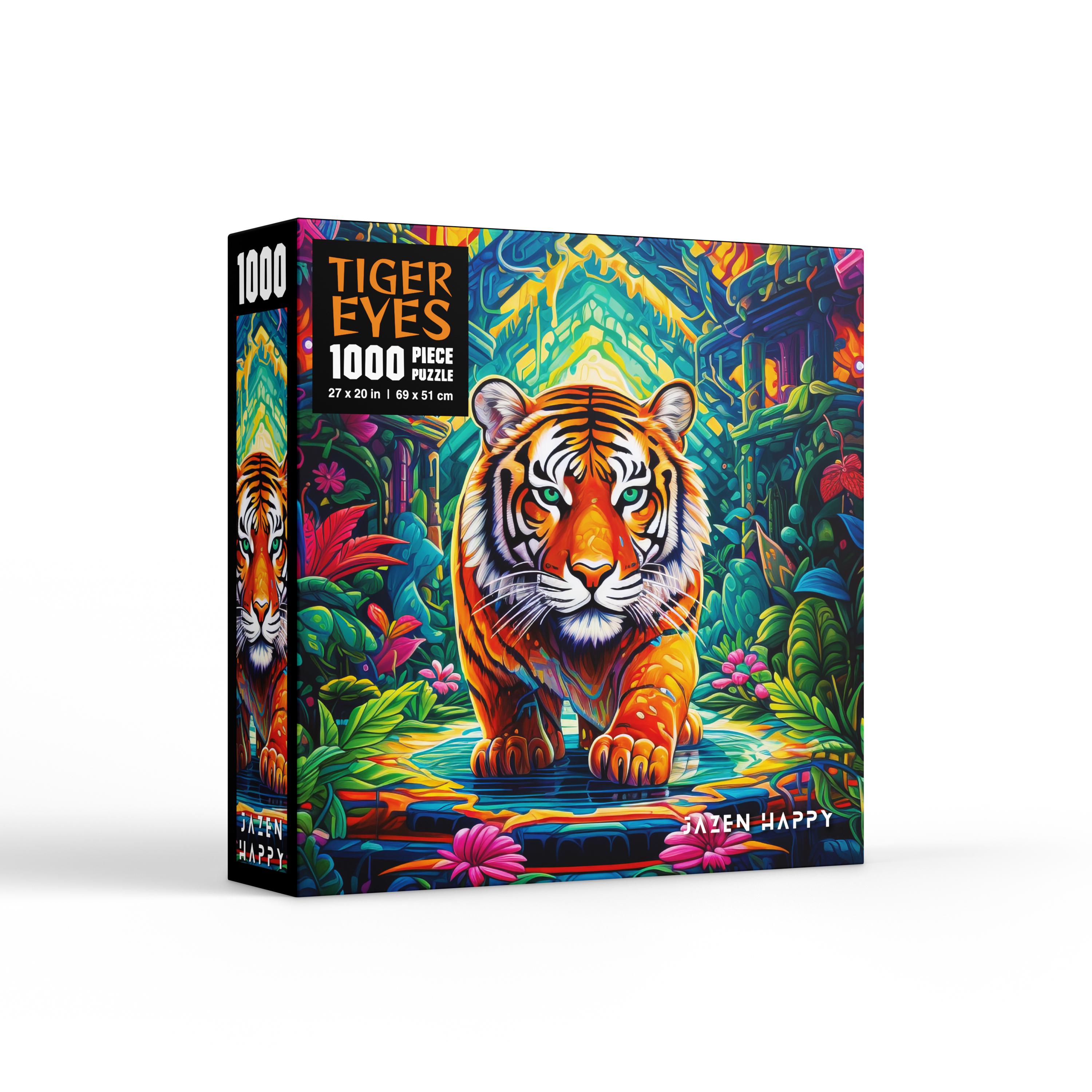 Glitter Unicorn 1000 Piece Jigsaw Puzzle - Rainbow Forest Fantasy, 27.5x19.6 Inches, Includes 1:1 Poster, For Adults