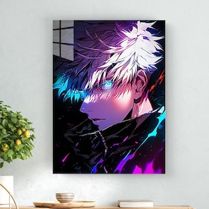 Gojo Anime Metal Wall Art: Japanese Poster, Fan Gift