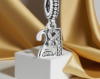 Pandora 21. Geburtstag Anhänger mit Cubic Zirkonia