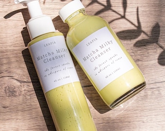 Matcha + Aloe Cleanser • Creamy Hydrating Face Wash • Gentle Antioxidant Skincare